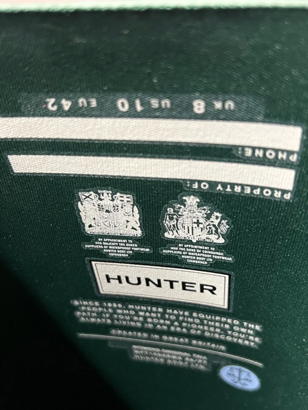 BNIB Hunter Womens Original Tall Boots — Hunter Green - Picture 10 of 17